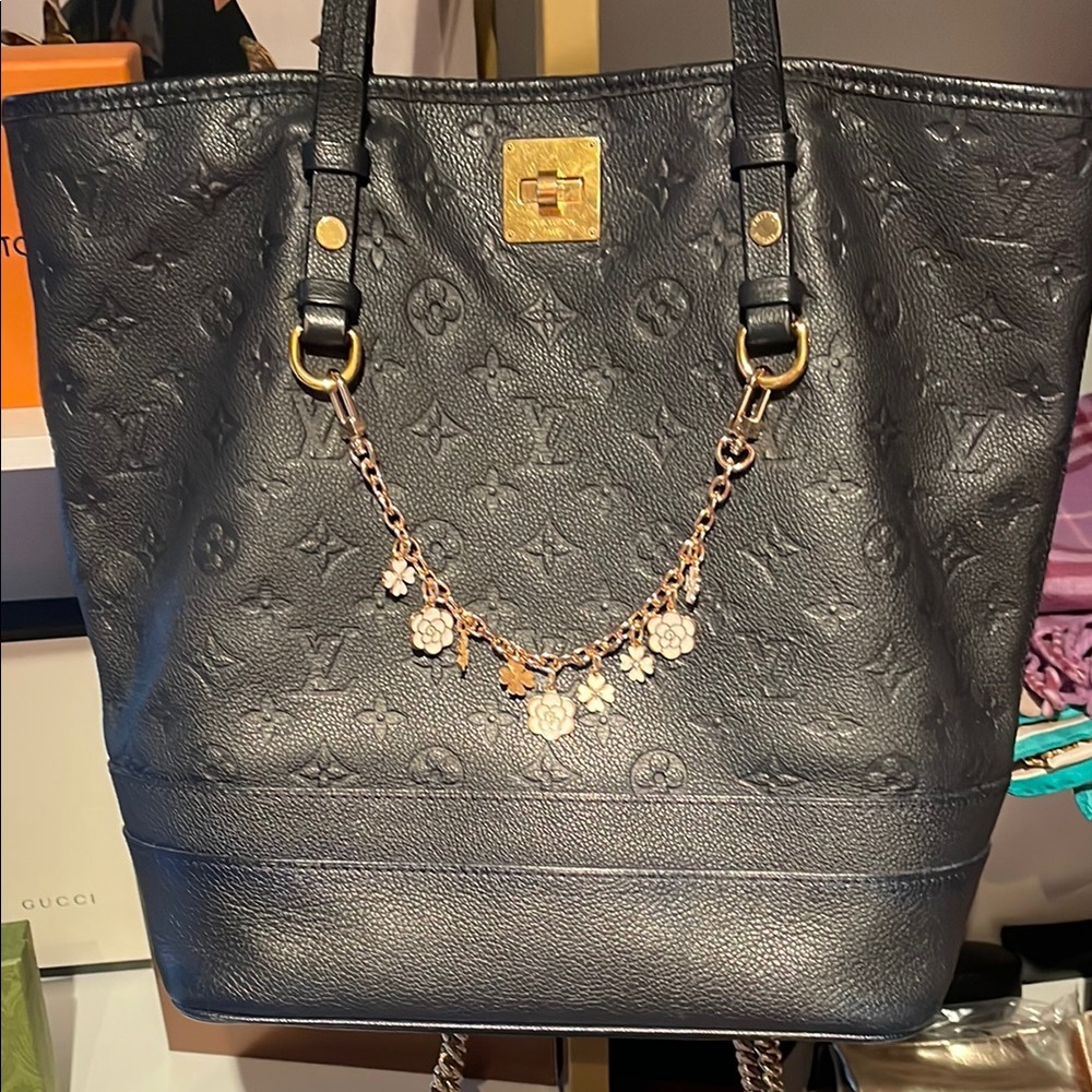 Louis Vuitton Empriente in Navy Blue Embossed Leather Tote